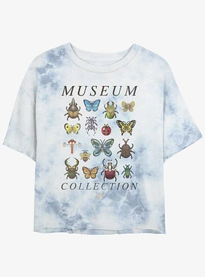 Animal Crossing Bug Collection Tie-Dye Girls Crop T-Shirt