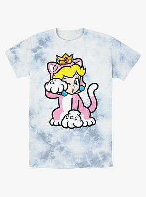 Nintendo Mario Cat Peach Tie-Dye T-Shirt