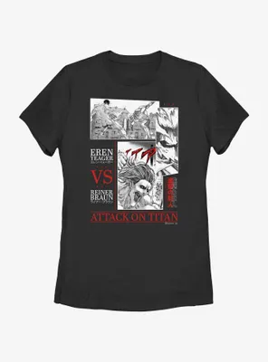 Attack on Titan Eren vs. Reiner Battle Sequence Womens T-Shirt