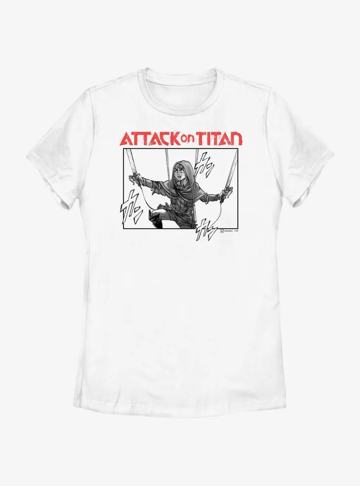 Attack on Titan Armin Struggling Manga Womens T-Shirt