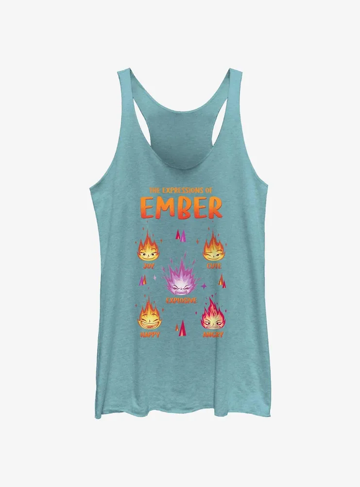 Disney Pixar Elemental Expressions Of Ember Womens Tank Top