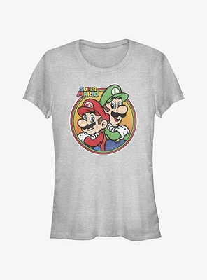 Nintendo Mario and Luigi Badge Girls T-Shirt