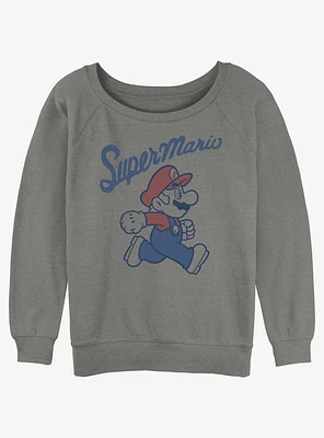 Nintendo Mario The Great Girls Slouchy Sweatshirt