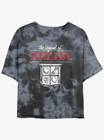 The Legend of Zelda Crest Tie-Dye Girls Crop T-Shirt