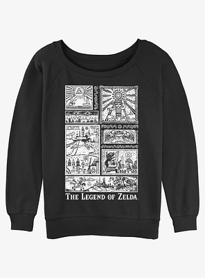 Nintendo The Legend Told Girls Slouchy Sweatshirt