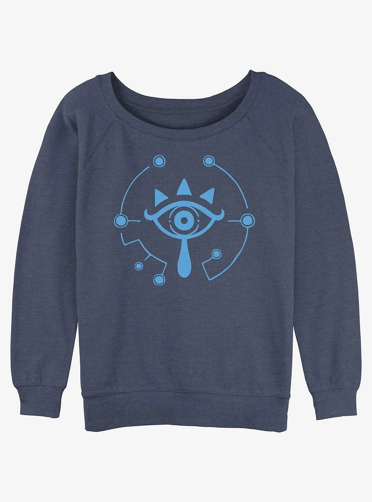 the Legend of Zelda: Breath Wild Crest Sheikah Girls Slouchy Sweatshirt