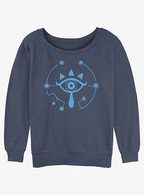 the Legend of Zelda: Breath Wild Crest Sheikah Girls Slouchy Sweatshirt