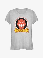 Nintendo Mario Bowser Badge Girls T-Shirt