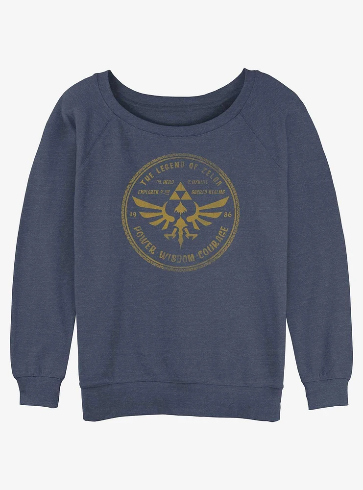 The Legend of Zelda Legendary Courage Girls Slouchy Sweatshirt