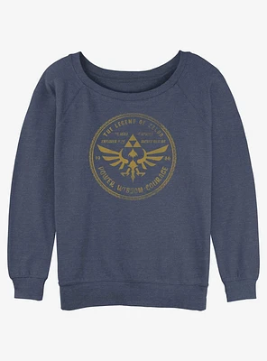 The Legend of Zelda Legendary Courage Girls Slouchy Sweatshirt