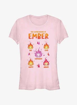 Disney Pixar Elemental Expressions Of Ember Girls T-Shirt