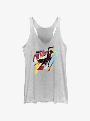 Marvel Spider-Man: Across The Spiderverse Hello I'm Miles Womens Tank Top
