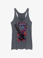 Marvel Spider-Man: Across The Spiderverse Cyborg Spider-Woman Badge Womens Tank Top