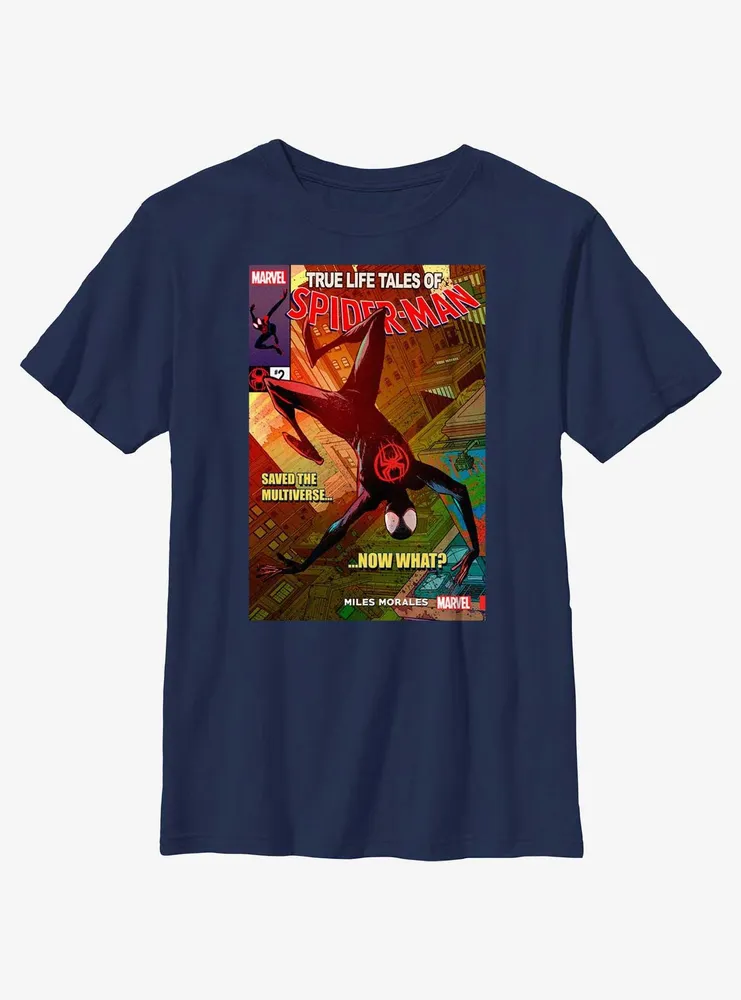Marvel Spider-Man: Across The Spiderverse Comic Cover Youth T-Shirt