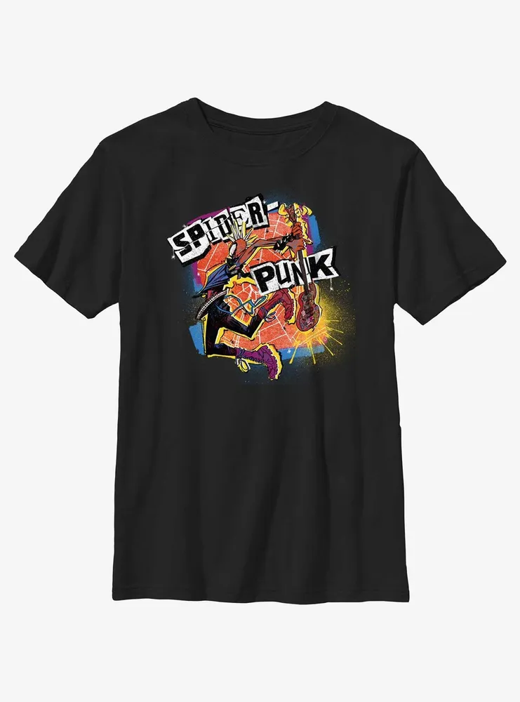 Marvel Spider-Man: Across The Spiderverse Rock On Spider-Punk Youth T-Shirt