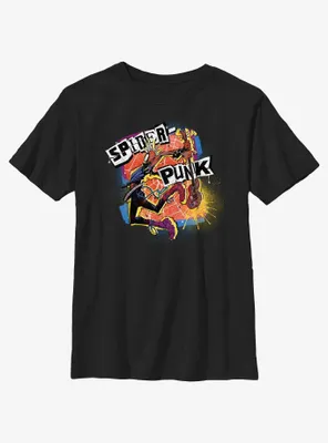 Marvel Spider-Man: Across The Spiderverse Rock On Spider-Punk Youth T-Shirt
