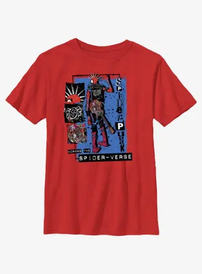 Marvel Spider-Man: Across The Spiderverse Punk Power Spider-Punk Youth T-Shirt