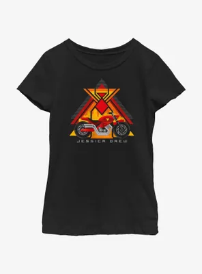 Marvel Spider-Man: Across The Spiderverse Jessica Drew Motorbike Youth Girls T-Shirt