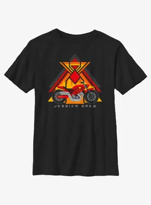 Marvel Spider-Man: Across The Spiderverse Jessica Drew Motorbike Youth T-Shirt