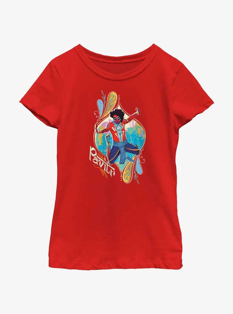 Marvel Spider-Man: Across The Spiderverse Pavitr Jump Youth Girls T-Shirt