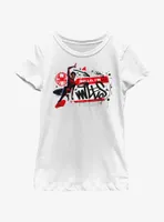 Marvel Spider-Man: Across The Spiderverse Miles Name Tag Youth Girls T-Shirt