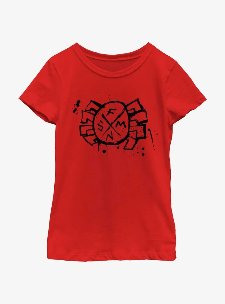 Marvel Spider-Man: Across The Spiderverse Spider-Punk Logo Youth Girls T-Shirt