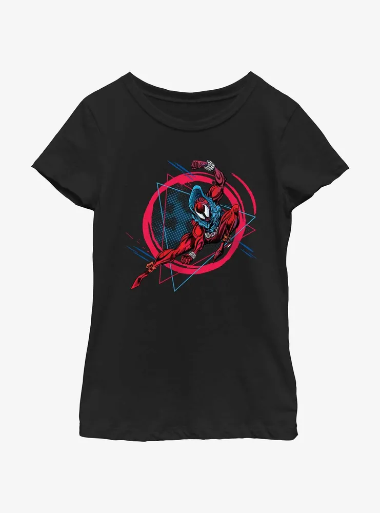 Marvel Spider-Man: Across The Spiderverse Scarlet Spider Badge Youth Girls T-Shirt