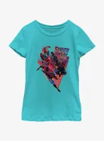 Marvel Spider-Man: Across The Spiderverse Trio Badge Youth Girls T-Shirt