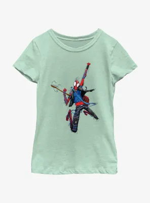 Marvel Spider-Man: Across The Spiderverse Spider-Punk Youth Girls T-Shirt