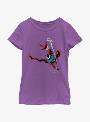 Marvel Spider-Man: Across The Spiderverse Spider Scarlet Pose Youth Girls T-Shirt