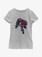 Marvel Spider-Man: Across The Spiderverse Cyborg Spider-Woman Pose Youth Girls T-Shirt