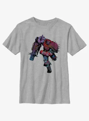 Marvel Spider-Man: Across The Spiderverse Cyborg Spider-Woman Pose Youth T-Shirt