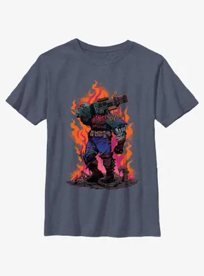 Marvel Spider-Man: Across The Spiderverse Cyborg Rising Flames Youth T-Shirt