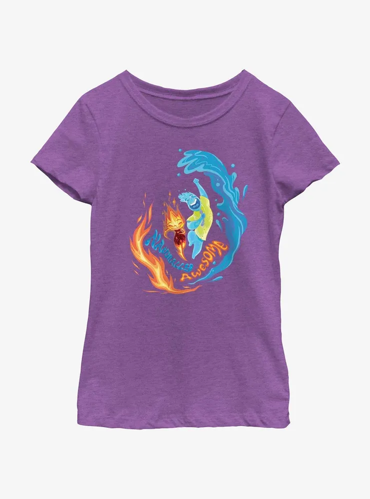 Disney Pixar Elemental Naturally Awesome Ember & Wade Youth Girls T-Shirt