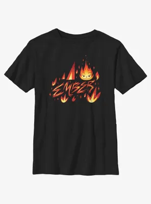 Disney Pixar Elemental Ember Element Badge Youth T-Shirt