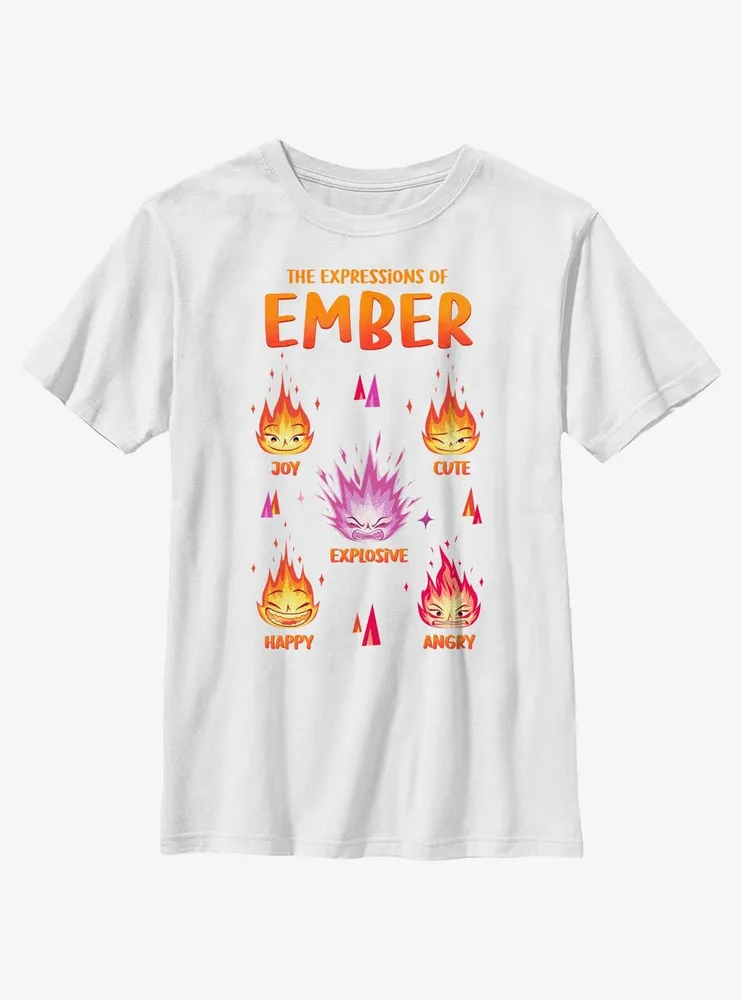 Disney Pixar Elemental Expressions Of Ember Youth T-Shirt