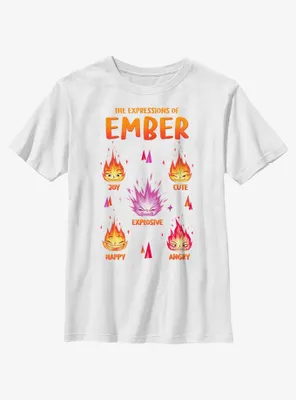 Disney Pixar Elemental Expressions Of Ember Youth T-Shirt