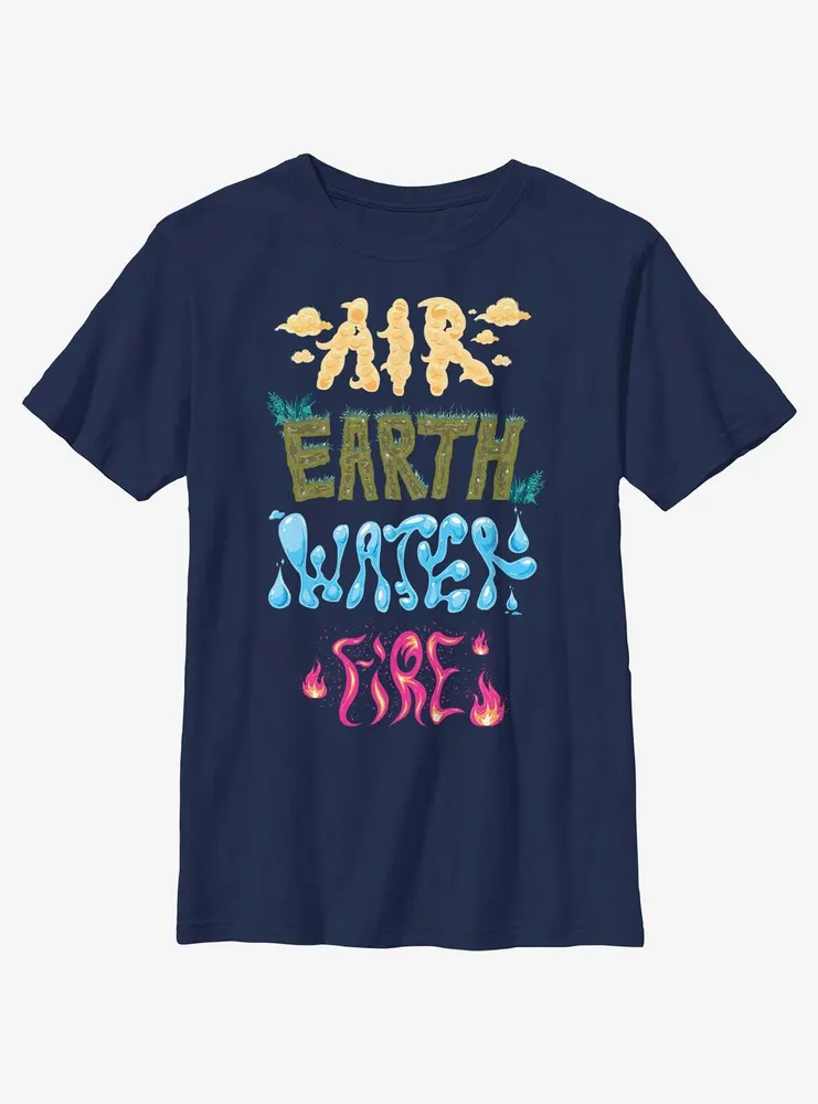 Disney Pixar Elemental Text Stack Youth T-Shirt