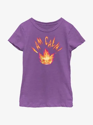 Disney Pixar Elemental I Am Calm Ember Youth Girls T-Shirt