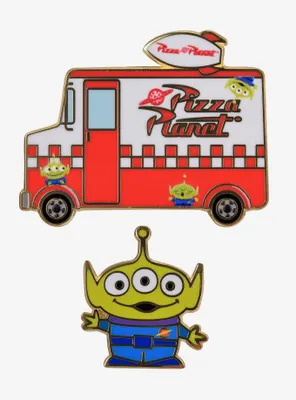 Our Universe Disney Pixar Toy Story Pizza Planet Food Truck & Alien Enamel Pin Set - BoxLunch Exclusive