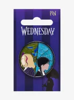 Wednesday Enid & Wednesday Split Portrait Enamel Pin - BoxLunch Exclusive