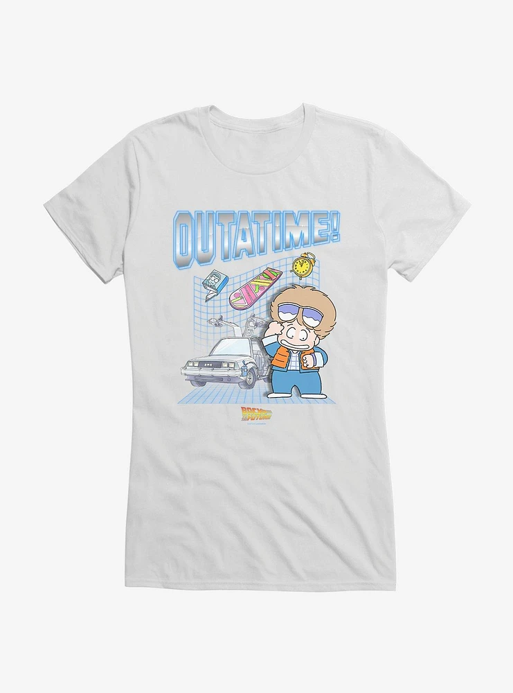 Back To The Future Anime Outatime! Girls T-Shirt