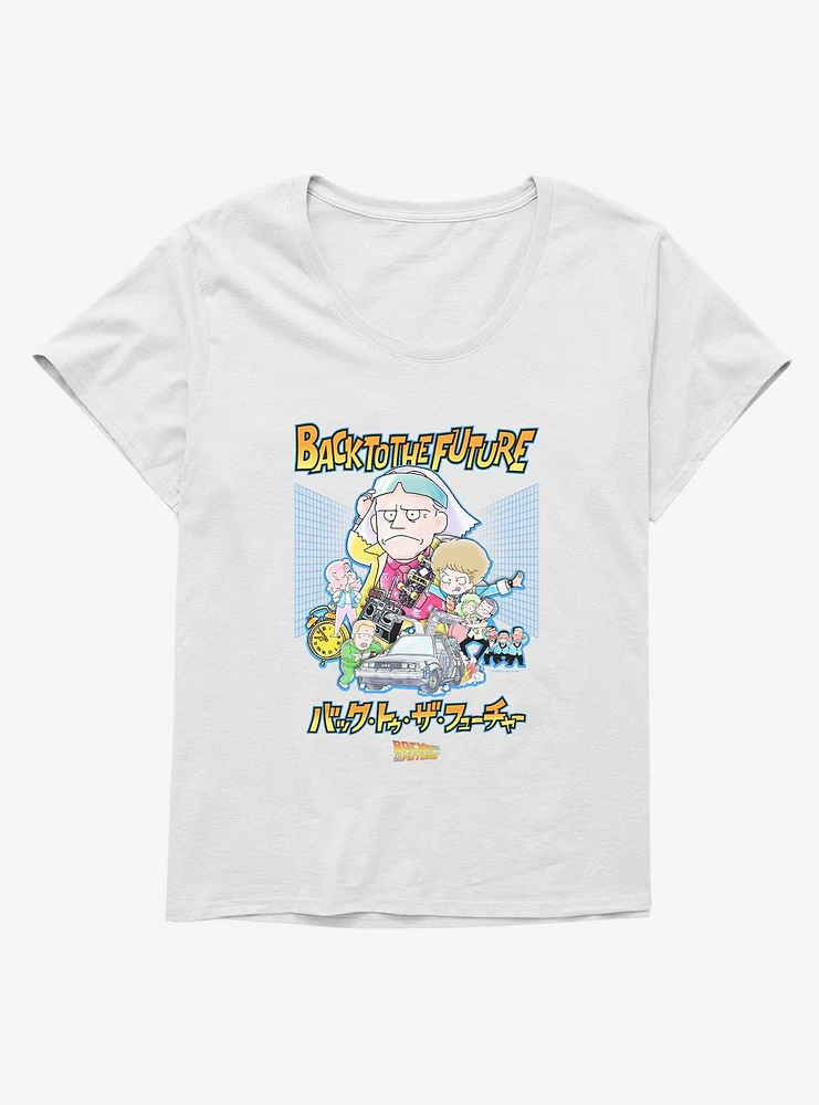 Back To The Future Anime Collage Girls T-Shirt Plus