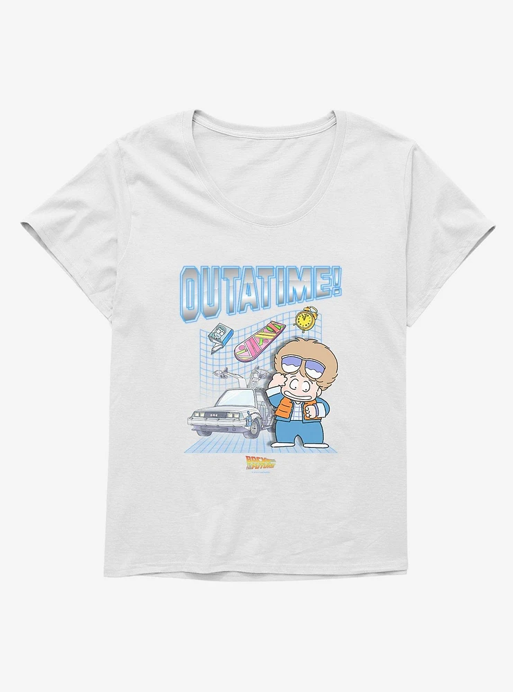 Back To The Future Anime Outatime! Girls T-Shirt Plus