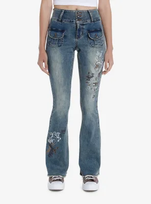 Disney Tinker Bell Girls Low-Rise Jeans