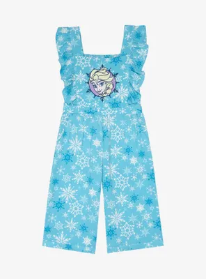 Disney Frozen Elsa Allover Print Toddler Ruffle Romper - BoxLunch Exclusive