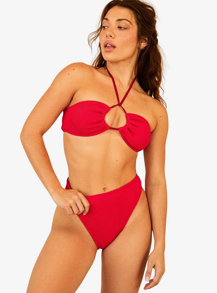 Dippin' Daisy's Amalfi Swim Top Sunset Glow Red