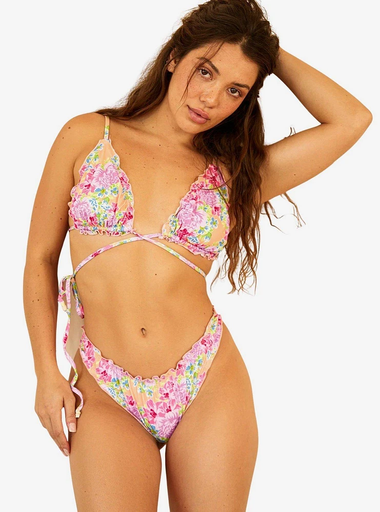 Dippin' Daisy's Sage Swim Top Garden Gables Floral