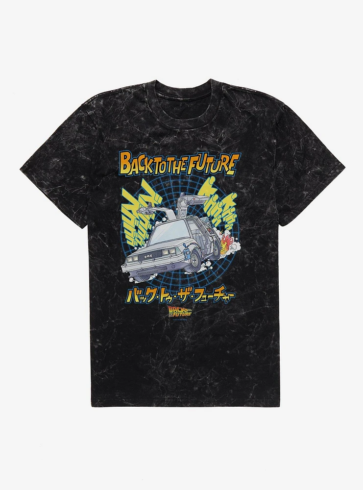 Back To The Future Anime 88MPH Mineral Wash T-Shirt