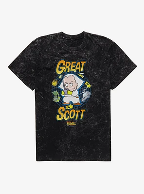 Back To The Future Anime Great Scott Mineral Wash T-Shirt